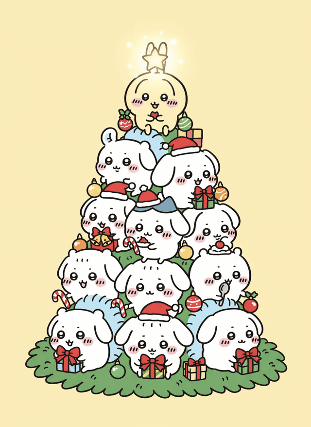 叠叠乐圣诞树壁纸