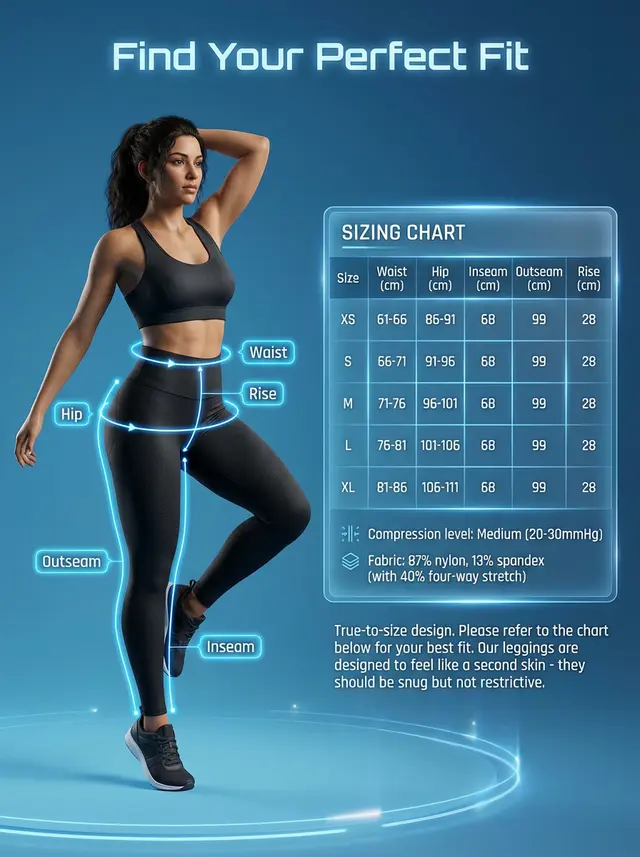 AI服装商品尺寸图