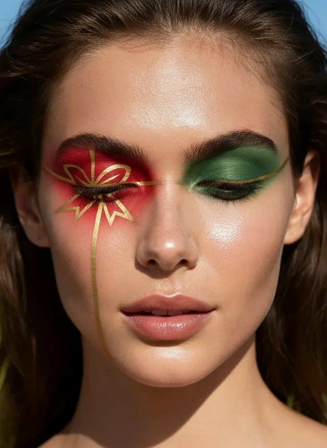 AI生成圣诞彩妆